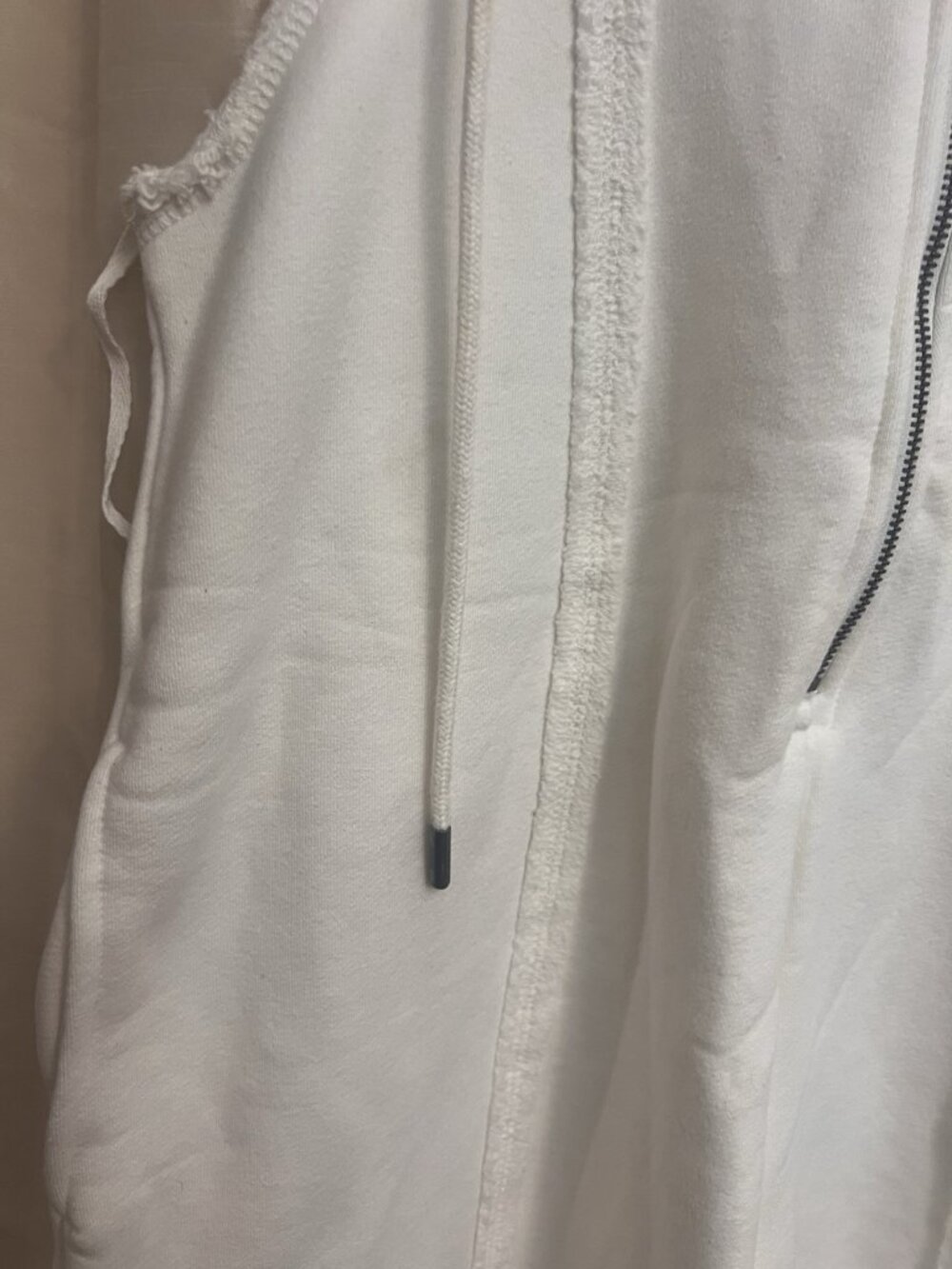 FP Movement Free People Athleisure White Fleece Hooded Jumpsuit Romper Medium. N - Picture 3 of 9